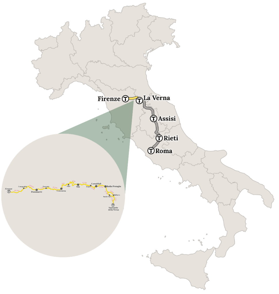 Via di Francesco in Toscana Stages